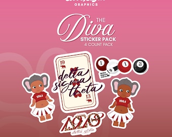 Paquete de pegatinas Delta Diva (4 unidades)