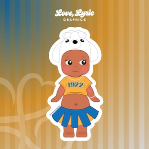 Sisterhood Angel Sticker | Cute College Inspired Vinyl Sticker | College Gift | Laptop & Water Bottle Decal 1922 Poodle Angel