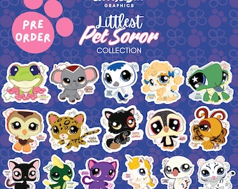 Sorority "Littlest Pet Soror" Organization/Sisterhood LPS Inspired Stickers