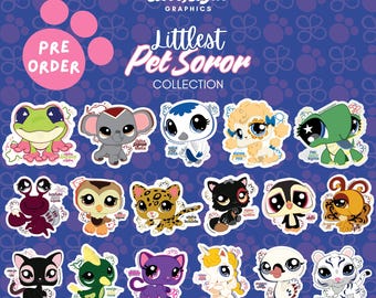 Sorority "Littlest Pet Soror" Organization/Sisterhood LPS Inspired Stickers