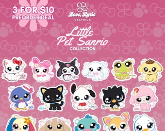 Little Pet Sanrio Sticker | LPS Inspired | Sanrio Inspired | Weather-Resistant Vinyl Laptop Decal