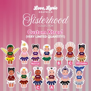 Sisterhood Angel Sticker | Cute College Inspired Vinyl Sticker | College Gift | Laptop & Water Bottle Decal image 3