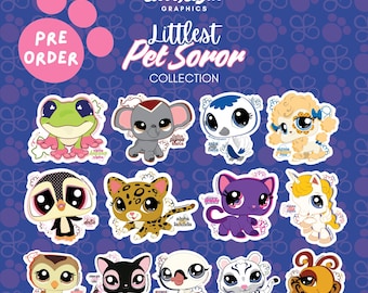 Sorority "Littlest Pet Soror" Organization/Sisterhood LPS Inspired Stickers