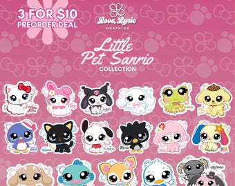 Little Pet Sanrio Sticker | LPS Inspired | Sanrio Inspired | Weather-Resistant Vinyl Laptop Decal