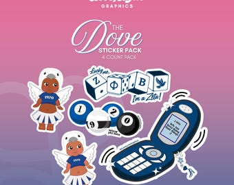 Paquete de pegatinas Zeta Dove (4 unidades)