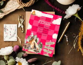 Camp Bachelorette party editable templates, hangover kit tags, bachelorette itinerary template, camp bachelorette games, ladies night games