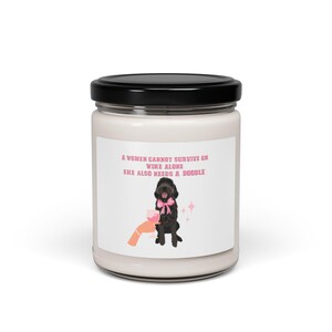 Goldendoodle Wine Scented Soy Candle, Labradoodle Candle, Dog Lover Gift, Goldendoodle Candle, Doodle Gift Scented Soy Candle, candle label