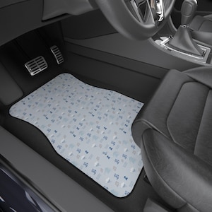 Blue Cowgirl Car Mats, Set of 4 Car Floor Mats, Western Car Accessories, Cowgirl Themed Decor, Vehicle Interior Gift Car Mats (Set of 4)