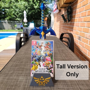 Master Sword in the stone style controller stand dark blue tall