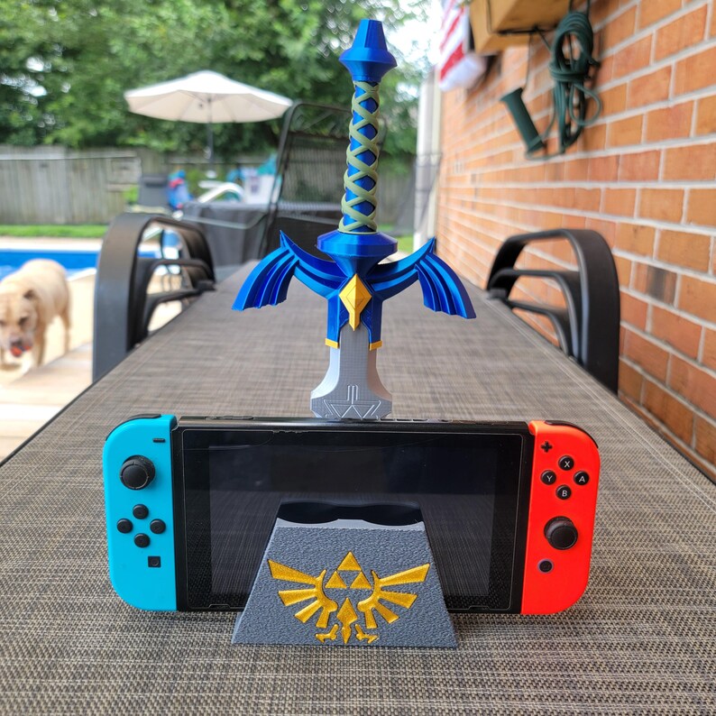 Master Sword in the stone style controller stand image 9