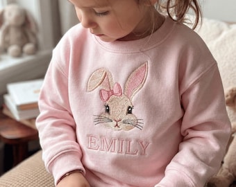 Sudadera personalizada con corazón bordado para niños – Jersey para niñas con nombre personalizado