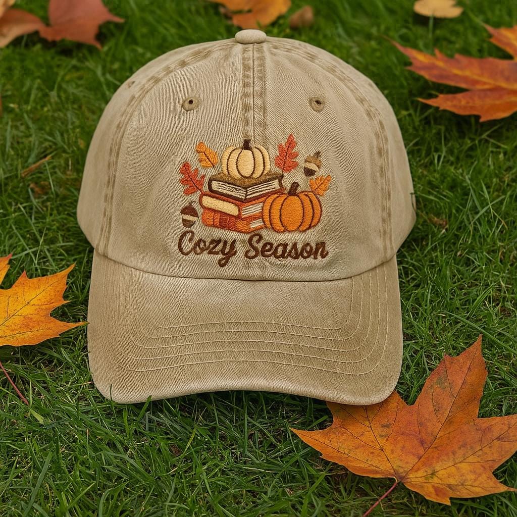 帽子 NO ROLL AUTUMN'S DAY HAT Cozy Season Embroidered Hat, Fall Baseball Cap, Autumn Hat for Her