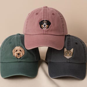 Custom EMBROIDERED Pet Hat Using Pet Photo Personalized Dog Hat Custom Cat Hat Custom Pet Cap Dog Hat Custom Dog Baseball Cap Father's Day