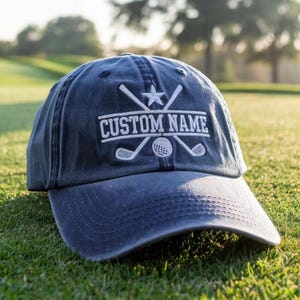 Personalisierte Golfmütze, individuell gestickte Baseballmütze, Golf Geschenk für Männer, Golfzubehör, Geschenk für Papa, Trauzeugen Hut, Männer Golf Geschenk