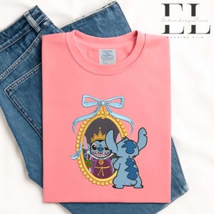 File di disegno per ricamo King Stitch, Lilo e Stitch, Halloween Stitch, Ricamato Stitch, Stitch con corona, Disegno di Stitch carino.