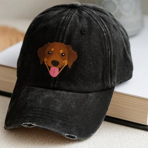 Custom EMBROIDERED Pet Hat Using Pet Photo Personalized Dog Hat Custom Cat Hat Custom Pet Cap Dog Hat Custom Dog Baseball Cap Father's Day