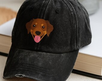 Custom EMBROIDERED Pet Hat Using Pet Photo Personalized Dog Hat Custom Cat Hat Custom Pet Cap Dog Hat Custom Dog Baseball Cap Father's Day
