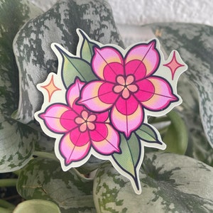 Pegatina con forma de flor