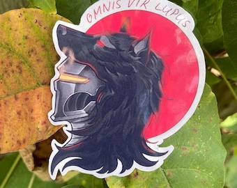 Sticker hurleur montant rouge