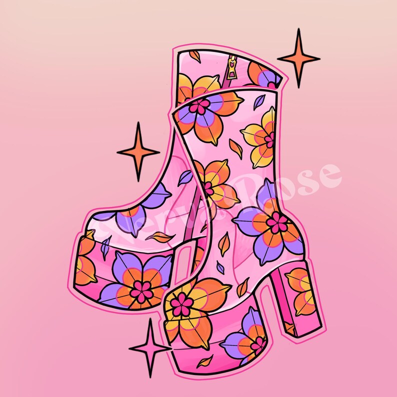 Platform Load Sticker Floral Platforms Sticker - Etsy