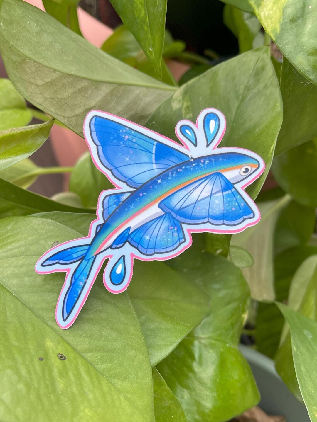 Flying Fish Sticker Flying Fish Sticker - Etsy