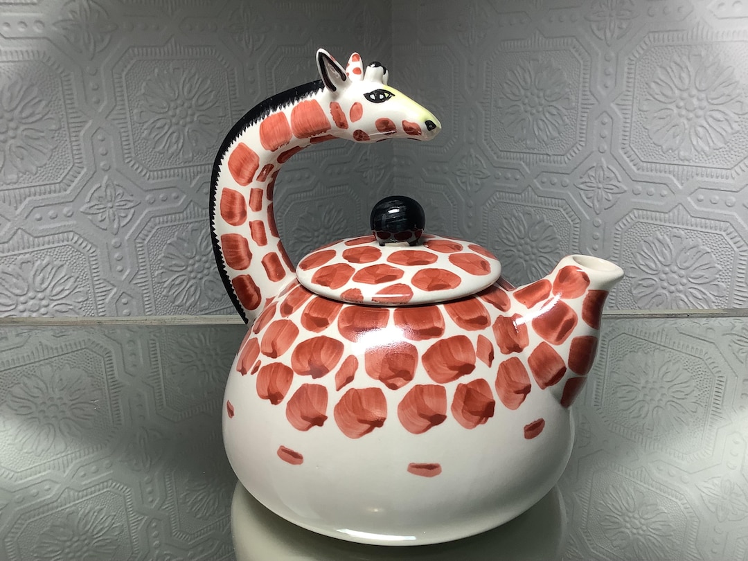 Vintage Giraffe Teapot,handpainted Animal Teapot, Collectable