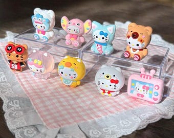 Special Enameled Character Through-hole Beads, Hand Painted Anime Beads, Gift for Friends