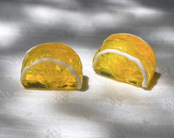 Glass Lemon Beads