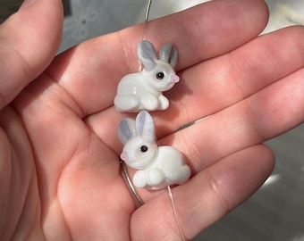 Handmade Glass Bunny & Carrot Beads