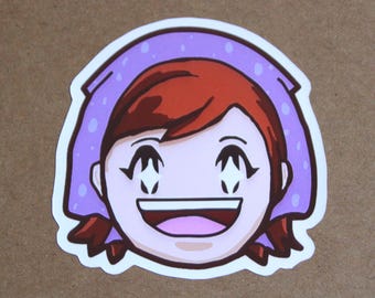 Cooking Mama Happy Handmade Fan Art Waterproof Laminated Sticker