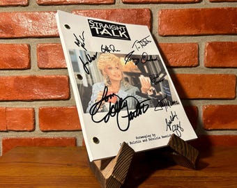 Película Straight Talk, Guion autografiado, Guion completo, Reimpresión, Shirlee Kenyon, Jack Russell, Dolly Parton