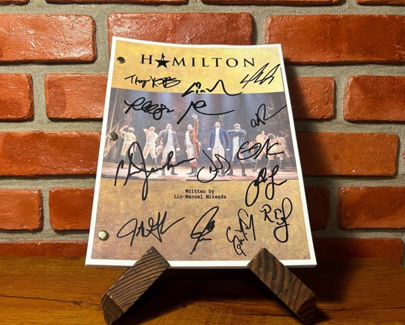 Hamilton Musical Script Autographed Signed Reprint | Lin-Manuel Miranda, Leslie Odom Jr., Daveed Diggs