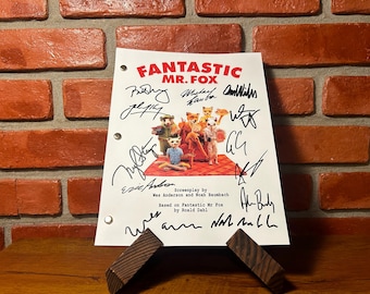 O Fantástico Sr. Raposo - Elenco Autografado - REIMPRESSÃO do Roteiro do Filme - George Clooney, Meryl Streep e Wes Anderson