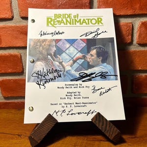 Bride Of Re Animator Movie Autographed Signed Script Full Screenplay Cast Signed Reprint Jeffrey Combs Dr. Herbert West H. P. Lovecraft