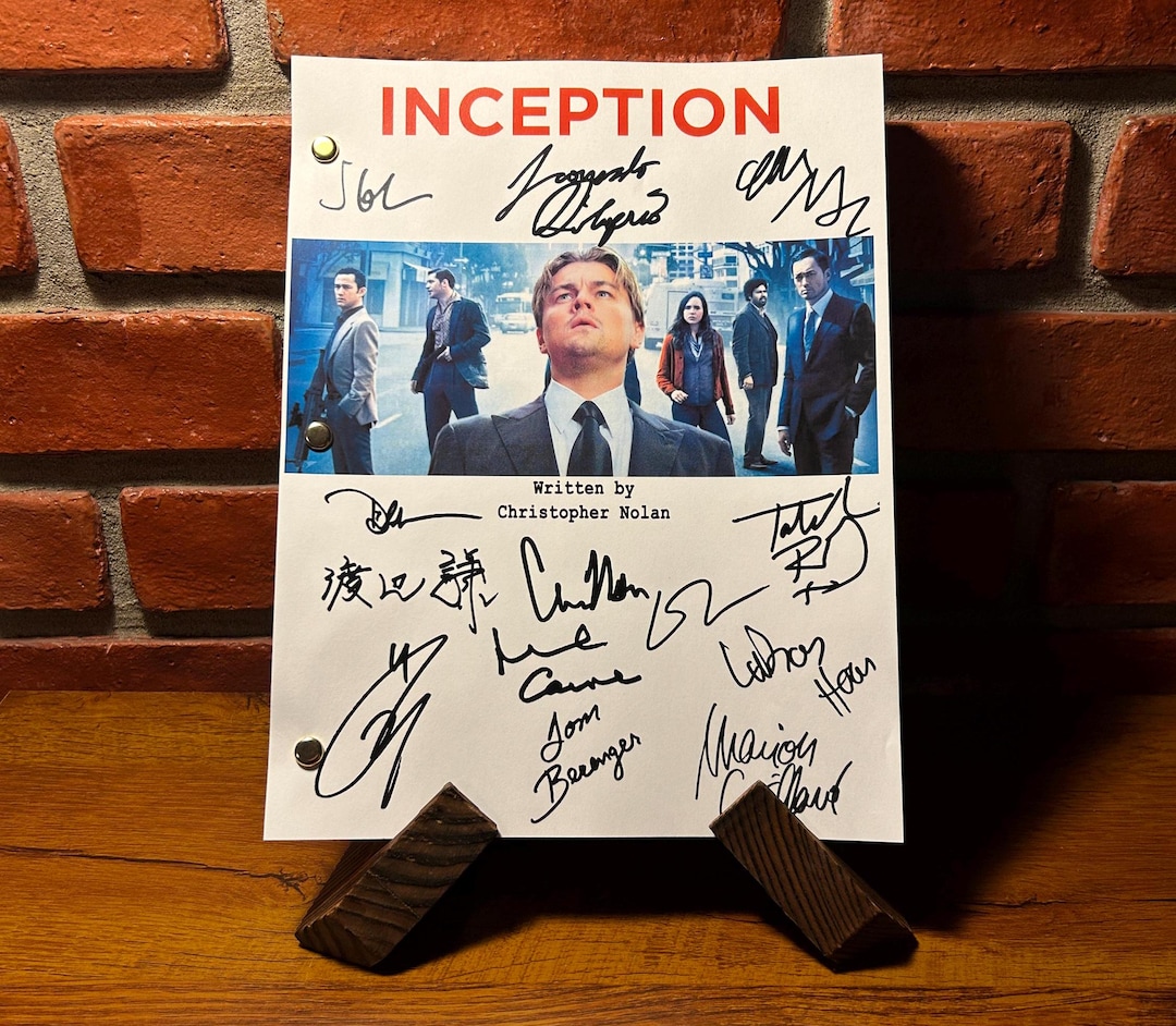 Screenplay Inception Inception Movie Signed Autographed Script Full Screenplay Reprint ...
