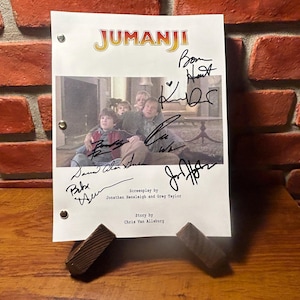 Jumanji Autographed Signed Script Full Screenplay Cast Signed Reprint Robin Williams Kirsten Dunst