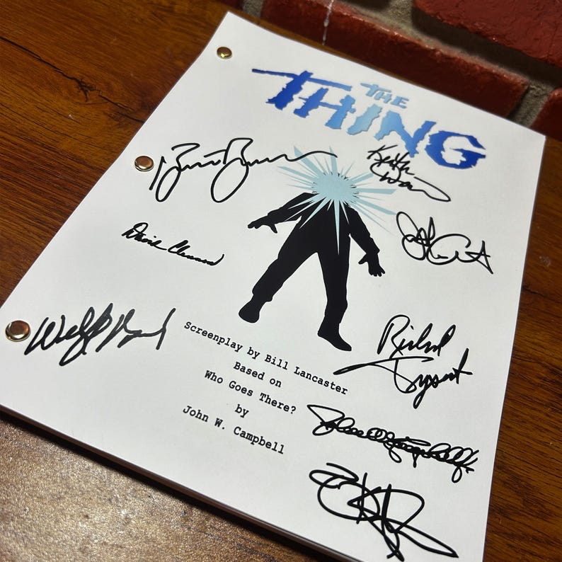 The Thing Signed Autographed Script Full Screenplay Full Script Reprint ...
