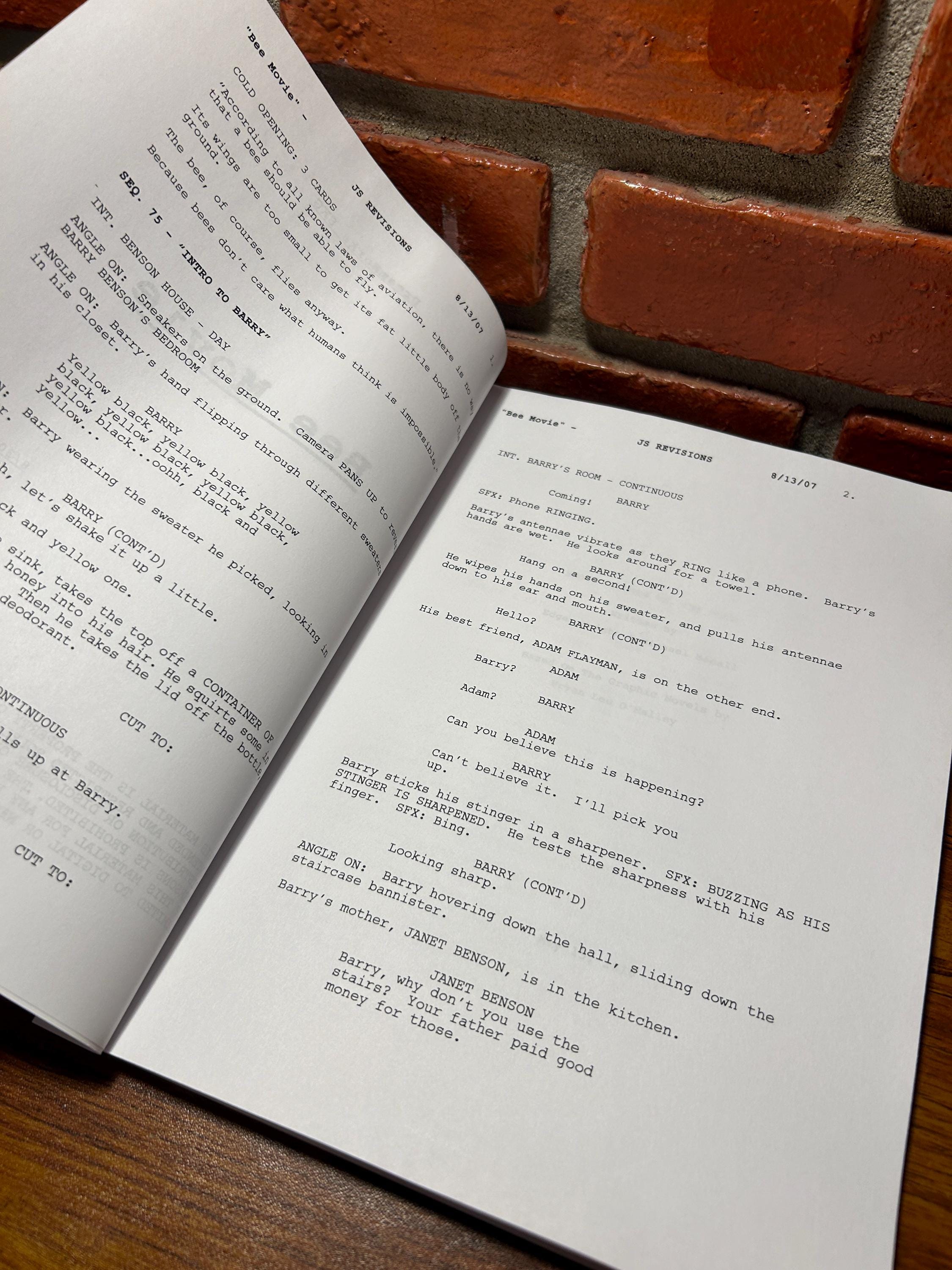 Bee Movie Signed Autographed Script Full Screenplay Full Script Reprint ...