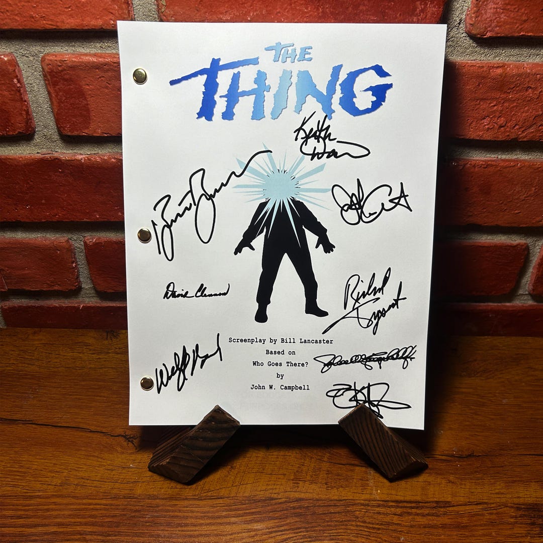 The Thing Signed Autographed Script Full Screenplay Full Script Reprint ...