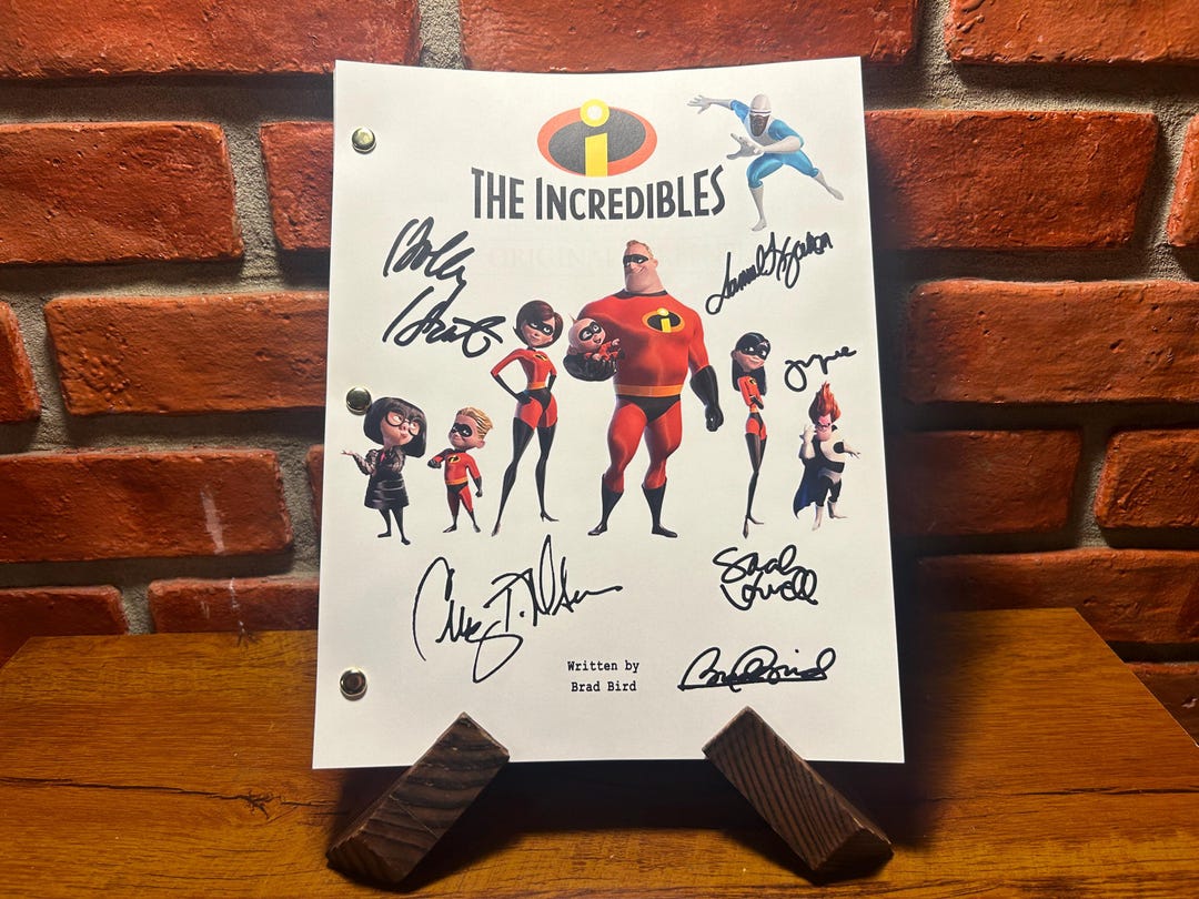 The Incredibles Cast Signed Autographed Script Full Screenplay Reprint