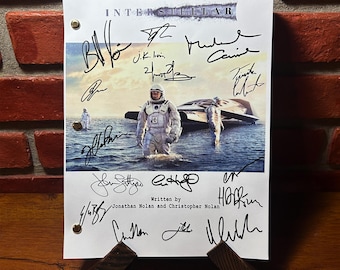 Guion completo de Interstellar firmado y autografiado. Reimpresión del guion completo. Christopher Nolan, Cooper.