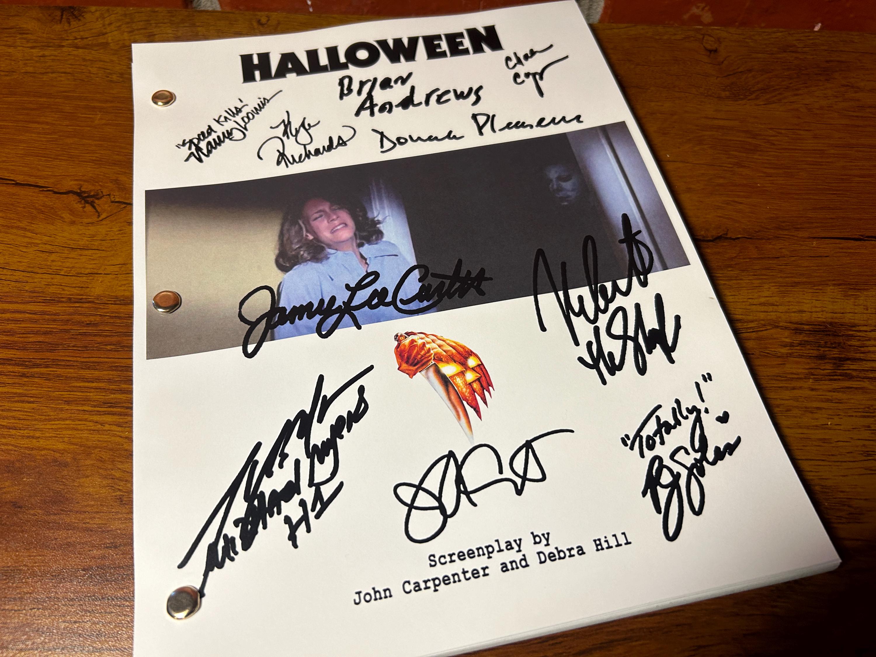 Halloween (1978) Movie Script Autographed Signed Reprint | Jamie Lee ...