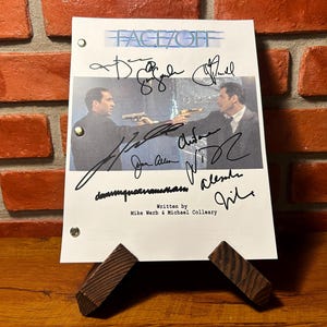Faceoff Movie Autographed Signed Script Full Screenplay Cast Signed Reprint John Travolta Nicolas Cage