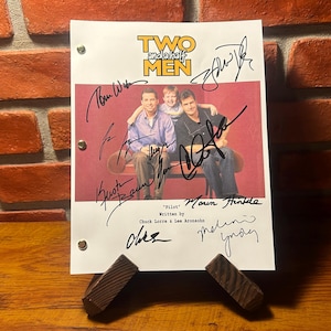 Two And A Half Men Autographed Signed Script Full Screenplay Cast Signed Reprint Charlie Sheen Jon Cryer