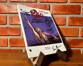 Guión completo autografiado de la película The Evil Dead, reimpresión del clásico de terror de Sam Raimi