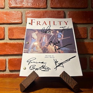 FRAILTY Autographed Script REPRINT: Bill Paxton, Matthew McConaughey, Powers Boothe, Brent Hanley