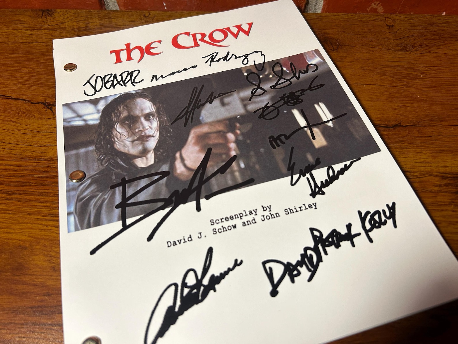 The Crow Autographed Cast Signed Script Screenplay Reprint Brandon Lee ...