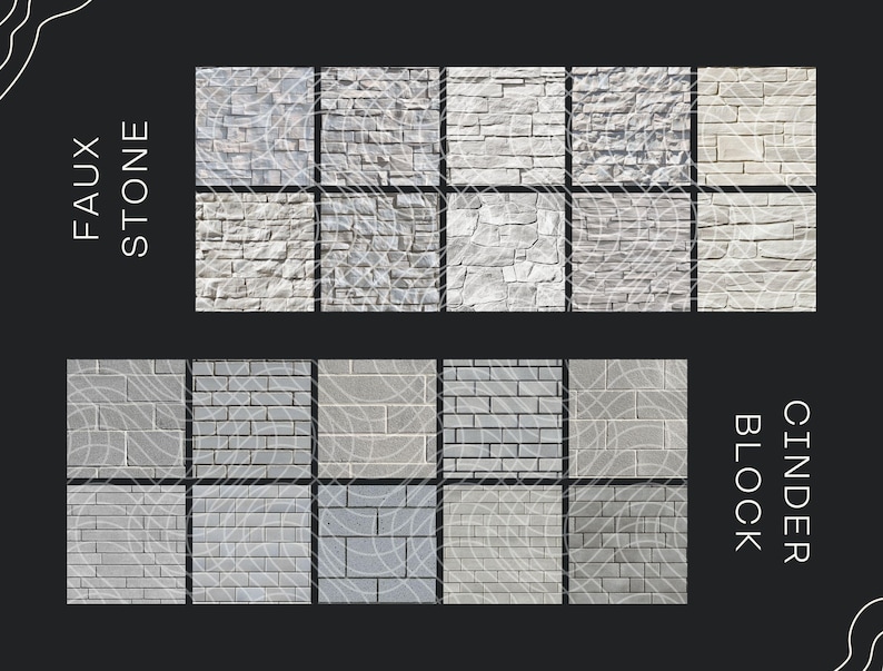 Stone Rows Texture Brick & Stone Grain Texture Seamless Patterns, 100 JPG, Professional ...
