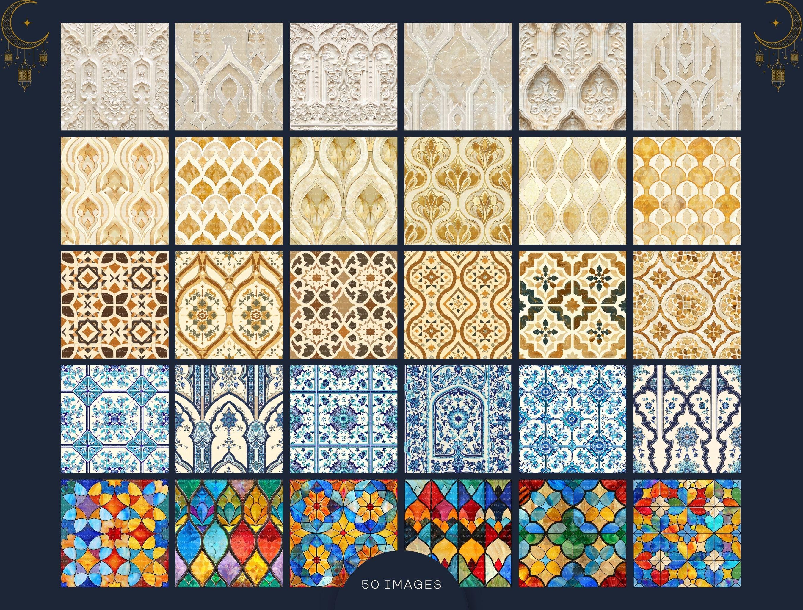 Mas Rabia Pattern Arabic Style Seamless Patterns, 250 JPG, Islamic Art, Mashrabiya ...