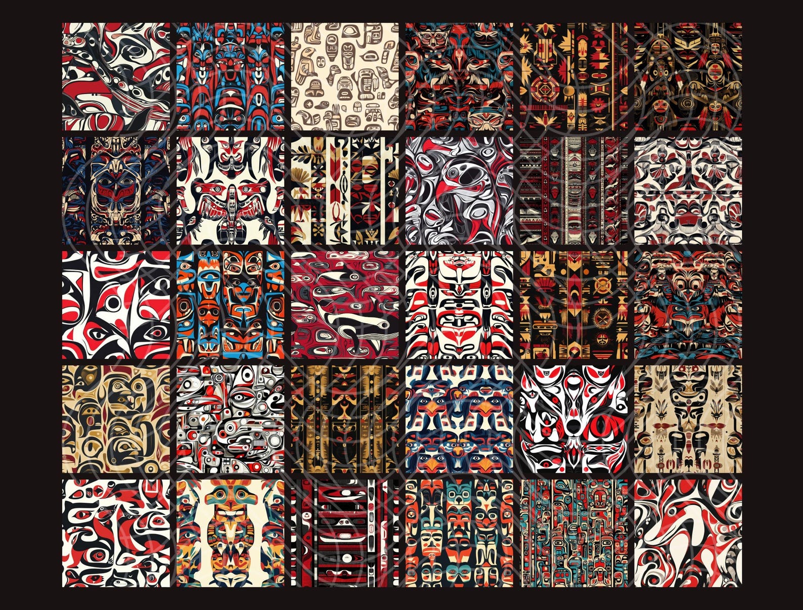 Canadian Indigenous Ethnic Style Seamless Patterns, 150 JPG, First ...